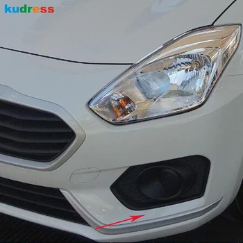

For Suzuki Swift 2017 2018 2019 Car Front Fog Light Eyebrow Cover Trim Strip ABS Chrome Foglamp Decoration Accessories