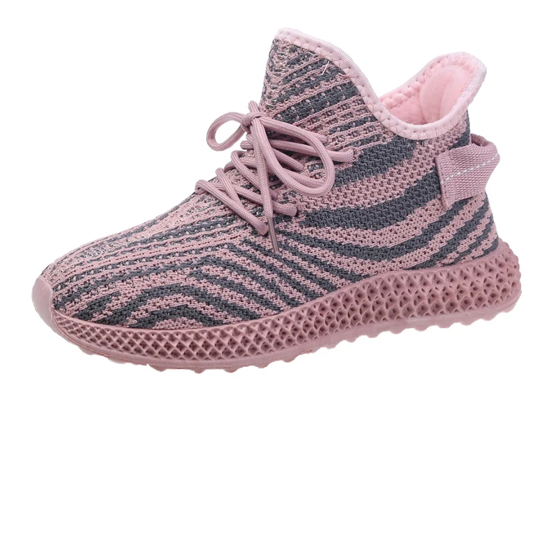 Розовый Дизайнерские Kanye 350 кроссовки женские поддержки ADV Роскошные вязаные кроссовки зимние добавляют шерсти бегунов сетки кроссовки - Цвет: Розовый