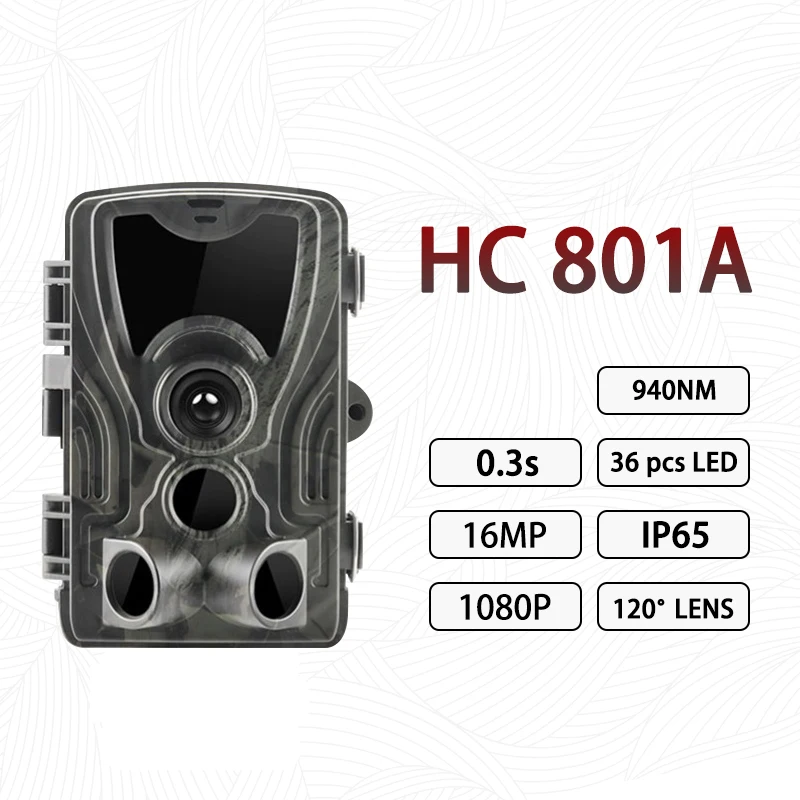Suntek hc801A охотничья камера для слежения, камера для скаута, 16 МП, 1080 P, ночная версия, фото ловушка, 0,3 s, триггер, время, лес, водонепроницаемая камера