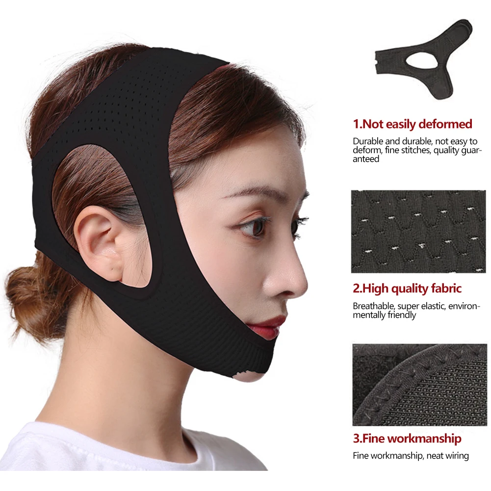 Anti Snore Stop Snoring Chin Strap Belt Anti Apnea Jaw Solution Sleep Support Apnea Belt