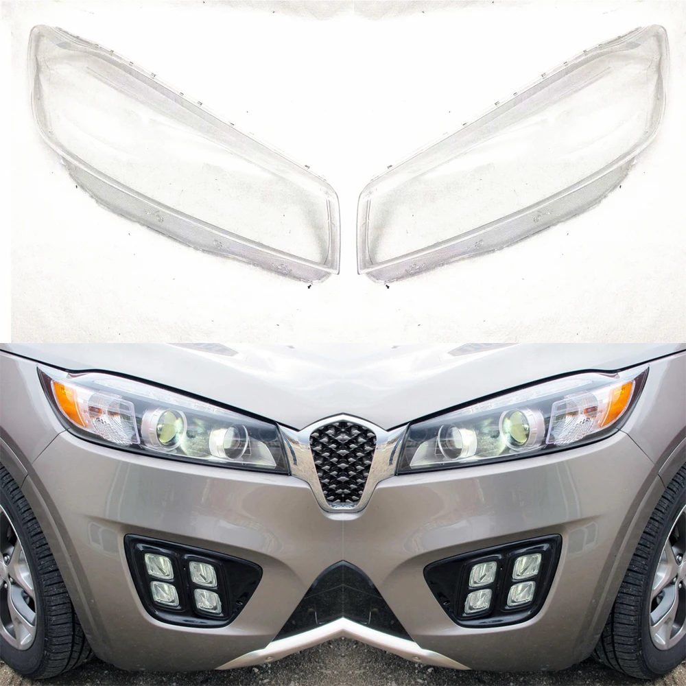 

Headlight Lens For Kia Sorento 2015 2016 2017 Headlamp Cover Car Replacement Auto Shell