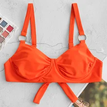 Женский купальник-Бикини на косточках с завязками сзади, купальные костюмы