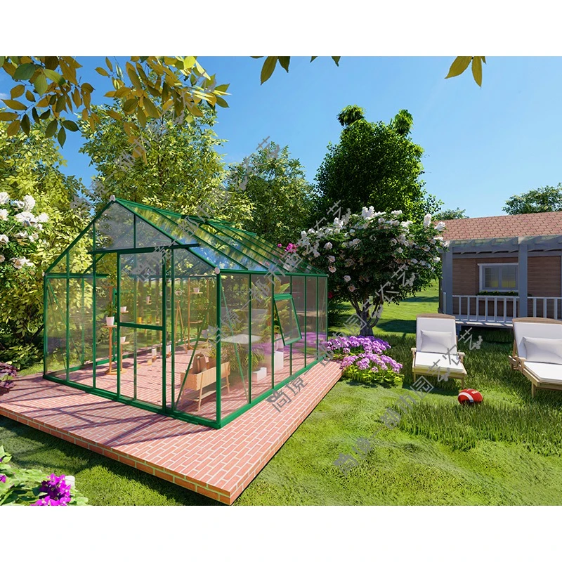 Metal aluminium houses sell small mini low cost frame polycarbonate commercial garden greenhouses green house greenhouse