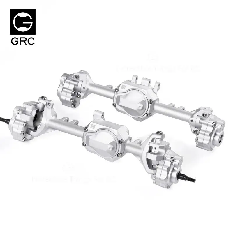 

GRC Metal CNC Integrated G2 Wilderness Ackermann Front and Rear Bridge Axles Set for 1/10 TRX4 Defender 82056-4 Bronco