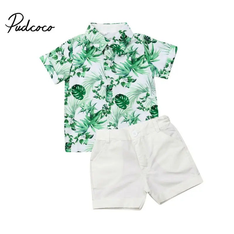 

2019 Brand New Toddler Kid Baby Boys Summer Clothes Beach T-Shirt Tops+Short Pants Casual Outfit Set Summer Clothing