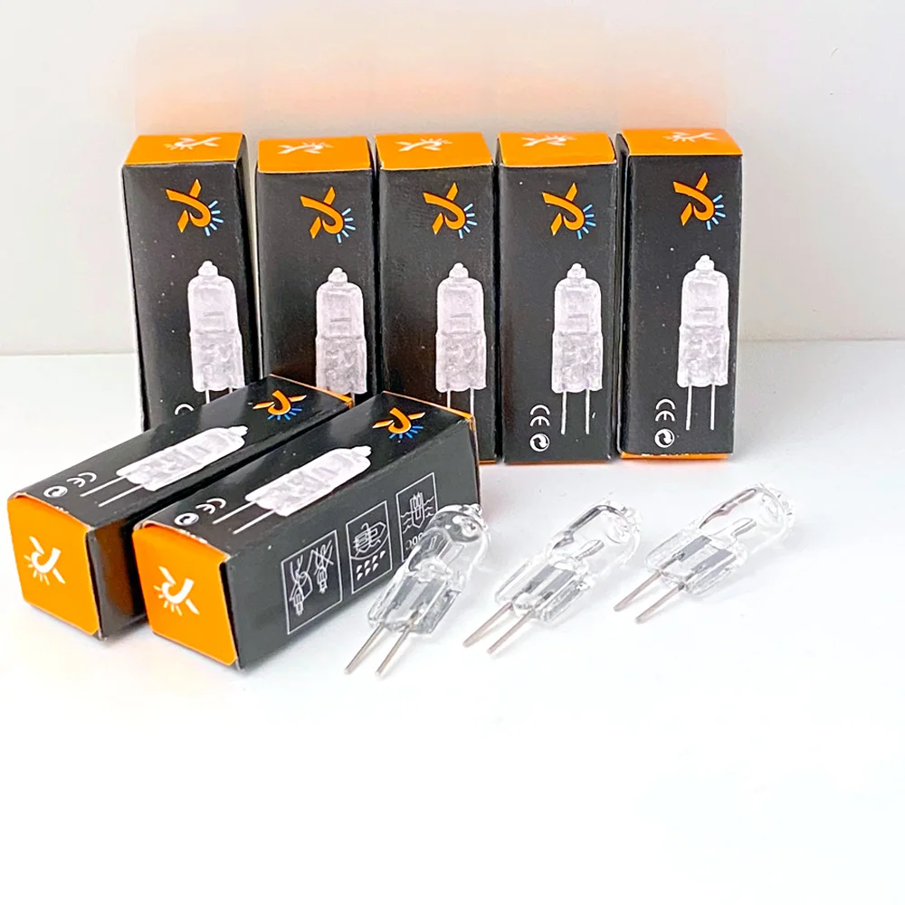 미니 G4 DC12V 20W 바이 핀 텅스텐 할로겐 JC 타입 전구, 크리스탈 샹들리에 램프용 스포트라이트 디밍 가능, 30 개