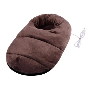 

Gift Home Room Foot Warmer Office Soft Winter Heater Heating Shoes Non Slip Washable Dormitory Electric USB Charging