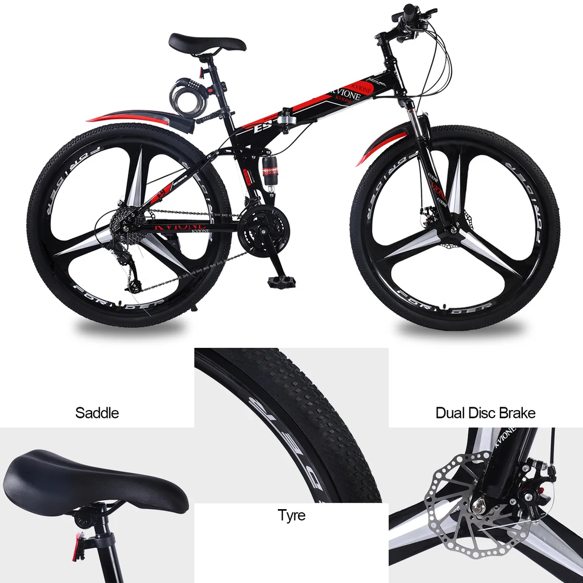 Clearance KVIONE E9 Mountain Bike 29 Inches 27 Speed for Men Women MTB Road Bicycle with High-carbon Steel Folding Bike Boys Bike 3 Clearance KVIONE E9 Mountain Bike 29 Inches 27 Speed for Men Women MTB Road Bicycle with High-carbon Steel Folding Bike Boys Bike 3