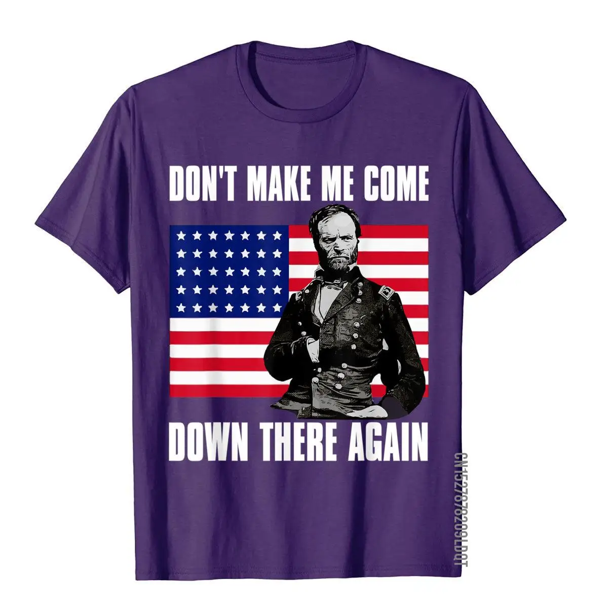 Make Me Come Down There Again Funny General Sherman Shirt T-Shirt__B8259purple