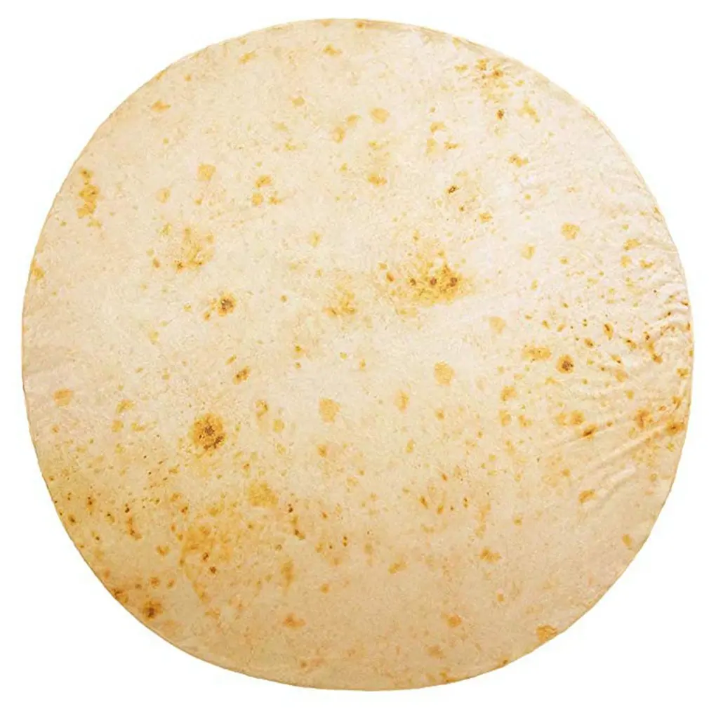 Одеяло Tortilla, круглое одеяло, новинка, пищевое одеяло для взрослых, диаметр 60 дюймов, переносное, прочное