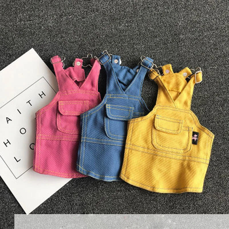 new Denim strap dog dress skirt cute Pet Clothes skirt Teddy Sling Dog CostumeSpring autumn Puppy Pet Clothing for Dogs
