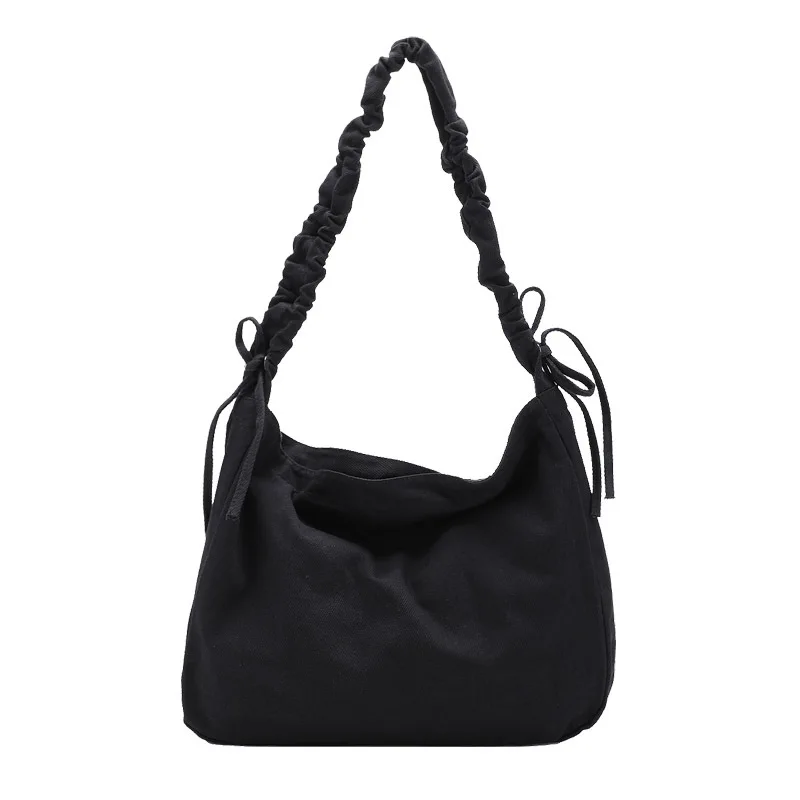 Raged Sheep Simple Canvas Shoulder Bag Fashion Folding Shopping Bag Personality Totes Girls Casual Large Capacity Messenger Bag
