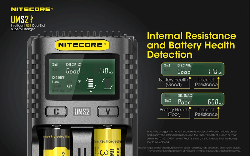 NITECORE UMS2 Dual-slot Superb Intelligent USB Charger (11)