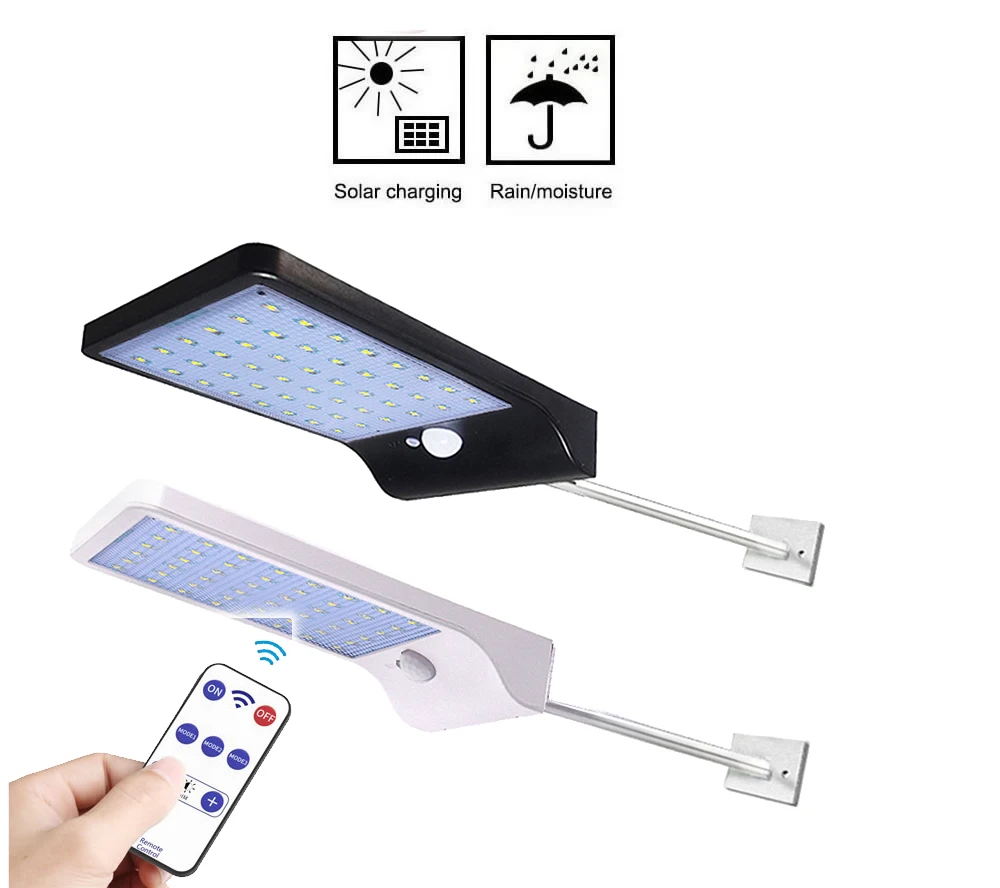 

remote 45/36 LED motion sensor Solar Street light 3 modes Outdoor solar light wall lamp Waterproof Energy Saving Yard Pa