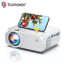 

BOMAKER Portabl Mini Wifi Projector Full HD 1080P Supported Outdoor Movie Porjector Support TV Stick/HDMI/DVD Player