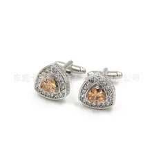 Классический стиль серебряные запонки с фианитом рукавом высшего класса французская рубашка Хрустальная запонка запонки KLJ1032