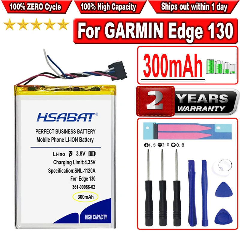 Аккумулятор HSABAT 300 мАч 361-00086-02 для GARMIN Edge 130 Edge130 1ICP4/20/28 | Мобильные телефоны и
