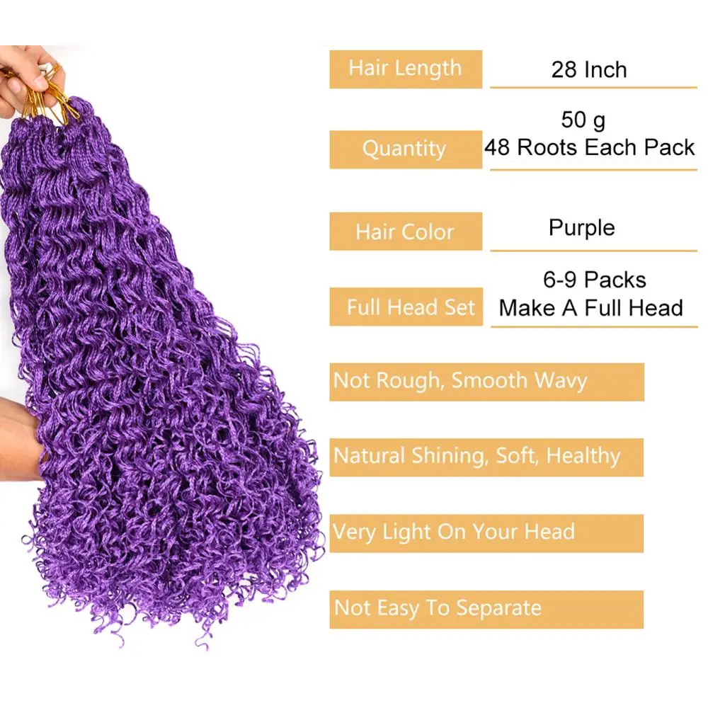 Mtmei Hair ZiZi Braids Hair 28"48Strands Synthetic Crochet Braids Green Purple Pink Blonde Grey Box for Daily Party