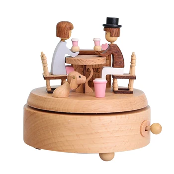 

NICEXMAS 1Pc Music Box Handmade Wind up Beautiful Love Couple Mechanical Music Box Gift for Birthday