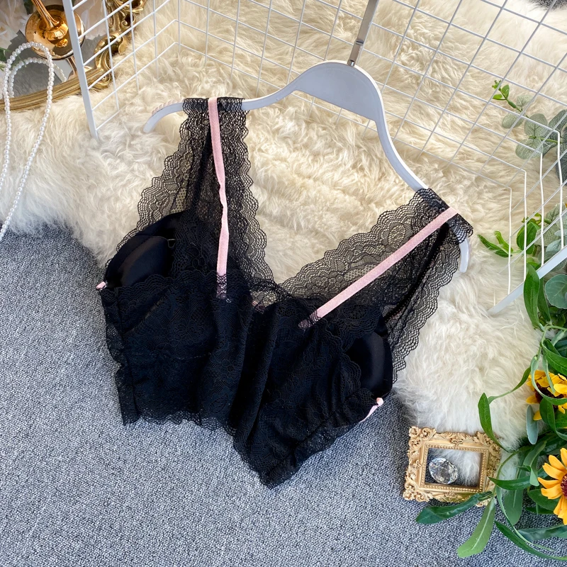 Neploe перспективный сетчатый пуловер рубашка в горошек с пышными рукавами и О-образным вырезом Блузка+ кружевной жилет наборы бюстгальтеров женские элегантные топы из 2 предметов 56843