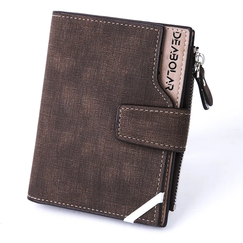 

New Style Men Mid-length Wallet Casual Retro Canvas Pattern Men's Wallet
