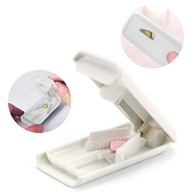 

Pill Divide Cutter Splitter Medicine Storage Tablet Pill Box Splitters Cut Slicer Home Portable Pill Cases Dispenser Case