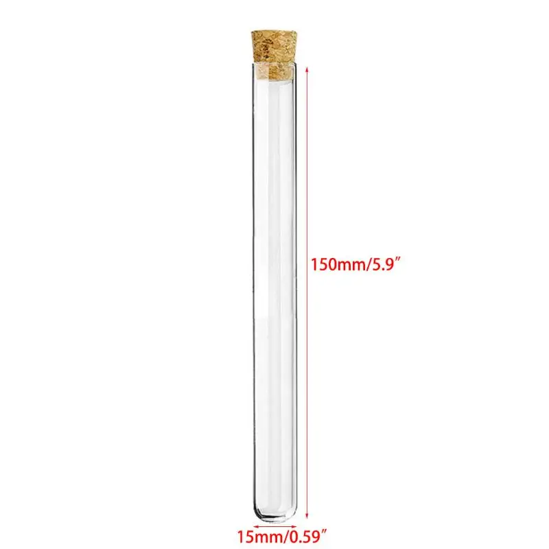 

Plastic Test Tube with Cork Stopper Bead Storage Vial Containers R9UA