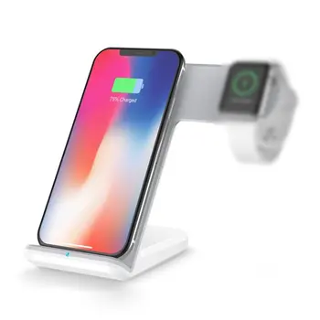 

2-In-1 Fast Wireless Charger Pc+Abs+Silicone Suitable For Iphone For Apple Watch For Apple Android Universal