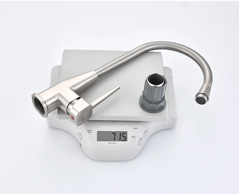 Senducs Copper Kitchen Mixer Tap Deck Mounted Hot Cold Kitchen Faucet Quality Brushed Kitchen Sink Faucet Fashion Home Mixer