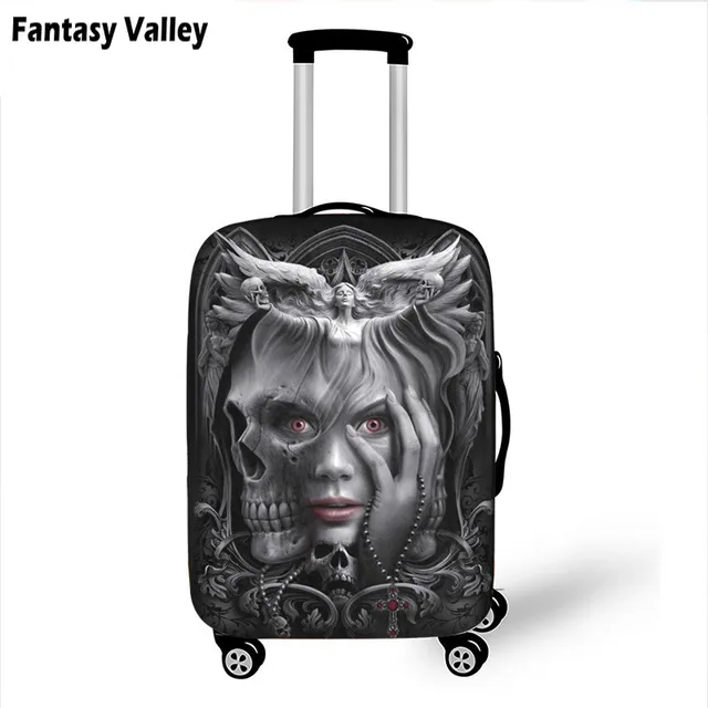 it luggage skull suitcase