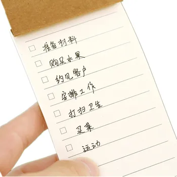 

Simple Kraft Paper Cover Memo Pad Planner Message Notes Diary To Do List Stationery Office School Supplies Notepad Memo Sheets