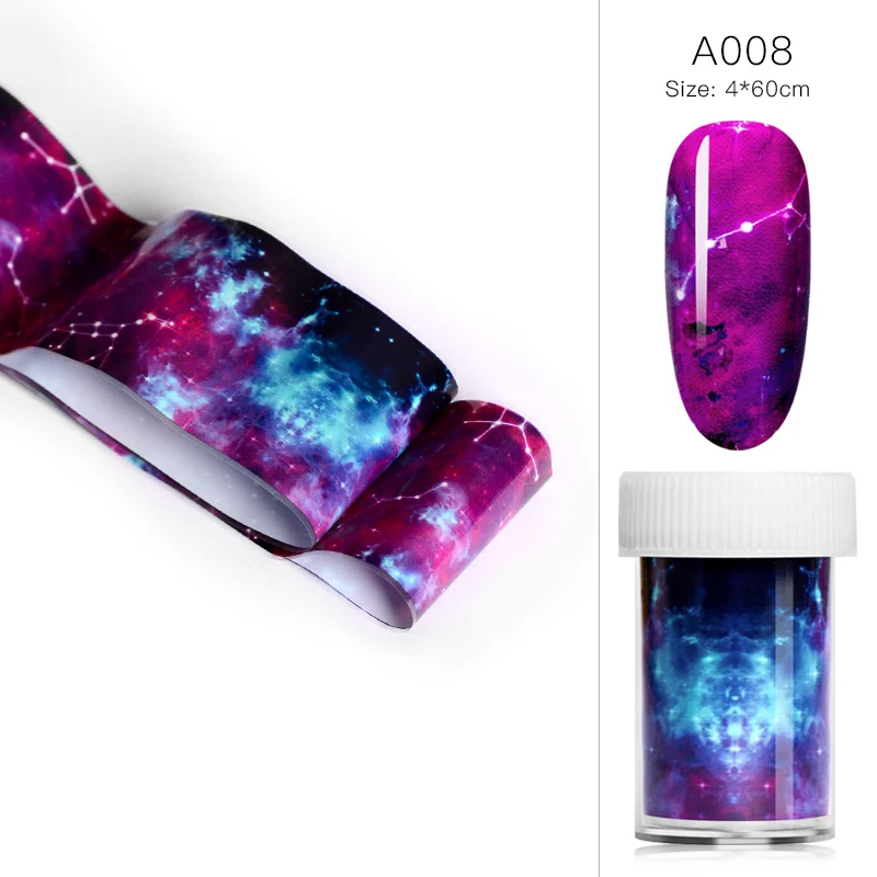 Пообщаться через Голографическая фольга на ногти лазерные хлопья блестящая передача AB цвета наклейки для ногтей маникюра дизайн кончик украшения ногтей - Цвет: AS07061