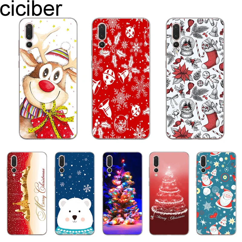 Ciciber чехол для huawei P30 P20 P10 P9 P8 Lite Pro Plus 2017 P smart 2019 мягкий телефона TPU Merry Christmas Coque Fundas
