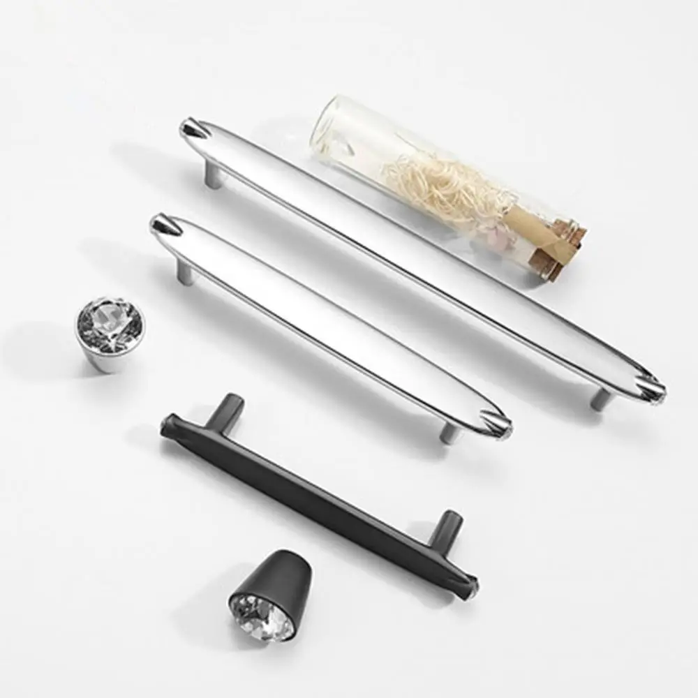 

Modern minimalist handle gold light luxury Nordic cabinet wardrobe door handle black furniture drawer cabinet single handle