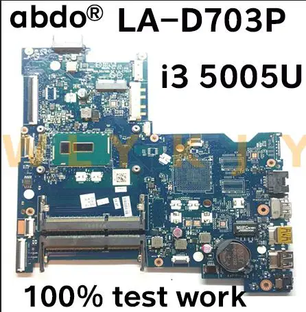 854941-601 для ноутбука HP 15-AY 15-AC материнская плата BDL50 LA-D703P/LA-C701P CPU i3 5005U DDR3 100%