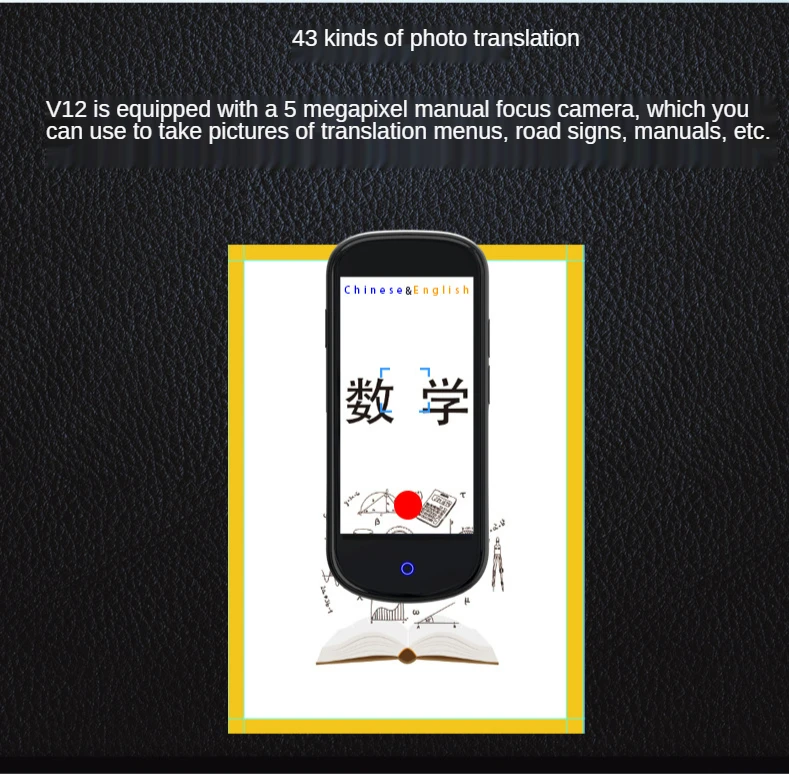 Tradutor inteligente simultâneo suporta 109 idiomas em tempo real  transformar a voz em texto portátil conversor