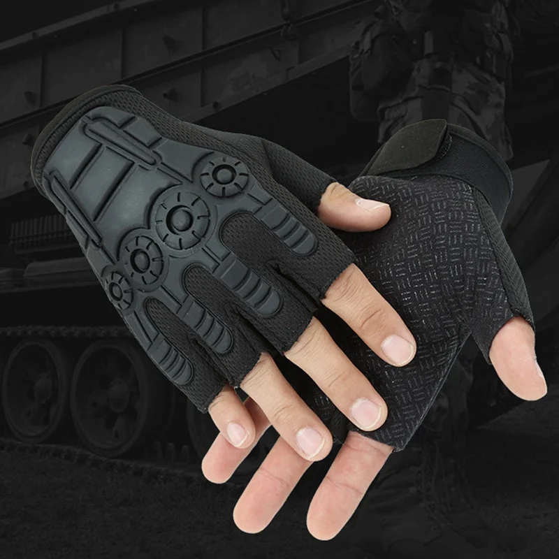 2020 Outdoor Tactical Fingerless Gloves Military Army Shooting Hunting Climbing Cycling Gym Riding Airsoft Half Finger Gloves