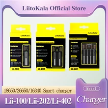 Liitokala Lii-100 lii-202 18650 Батарея Зарядное устройство для 26650 16340 RCR123 14500 LiFePO4 1.2 В Ni-MH Ni-Cd Rechareable Батарея Liitokala Lii-100 lii-202 18650 Батарея Зарядное устройство для 26650 16340 RCR123 14500 LiFePO4 1.2 В Ni-MH Ni-Cd Rechareable Батарея