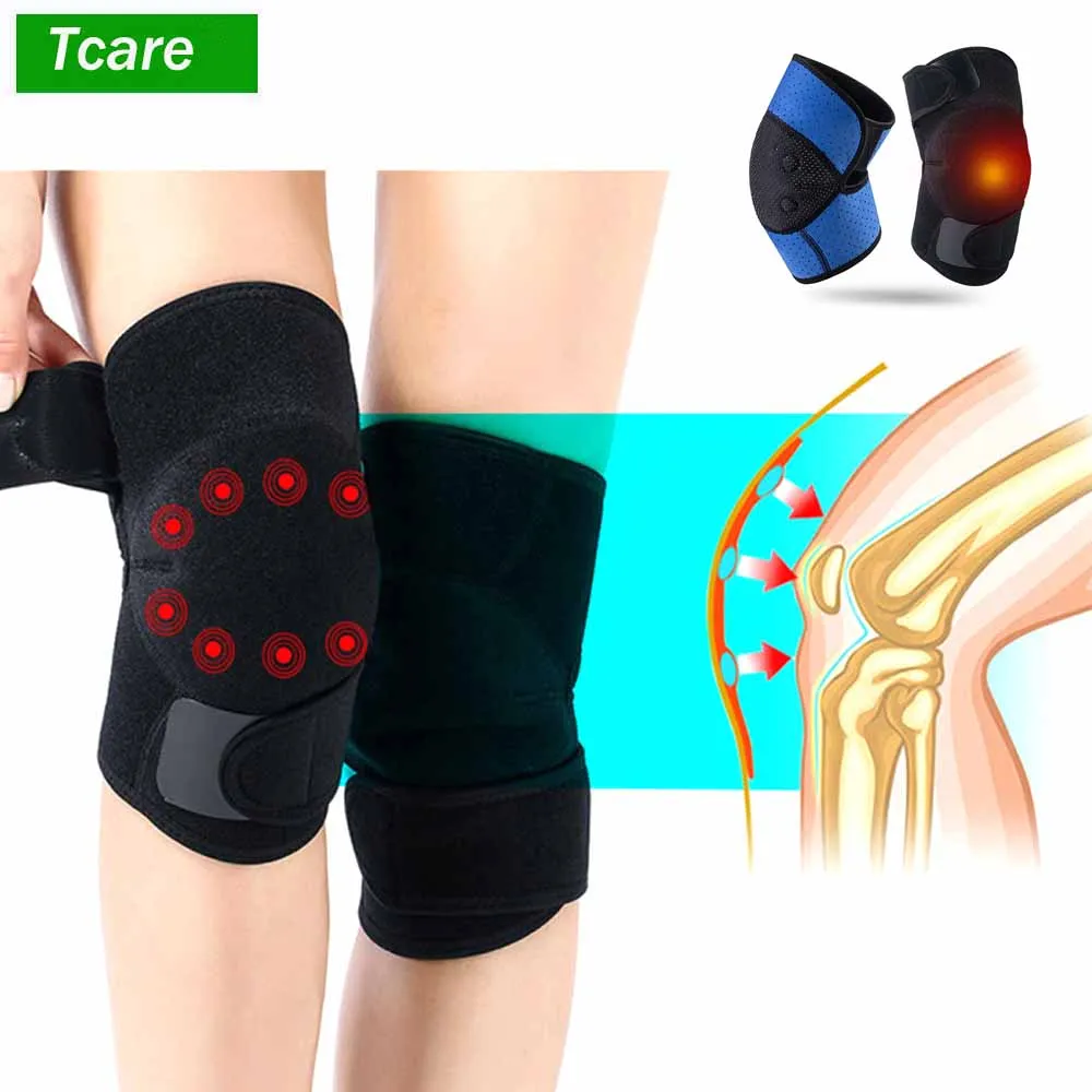 1 пара Самонагревающиеся наколенники Турмалин Магнитная Терапия Наколенники для облегчения боли при артрите Поддержка коленной чашечки наколенники