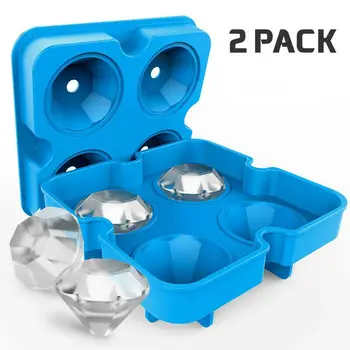 

Ice Maker Diamond Shape Tray Mold Cube Cocktails Silicone for Tool Whiskey Ice Cube Ball Maker Mould Brick Round Bar Accessiorie