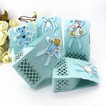 

12pcs Baby Shower candy box Event Party Supplies Decoration Cute boy and girl Paper Baptism Kid Favors Gift Sweet Birthday Bag