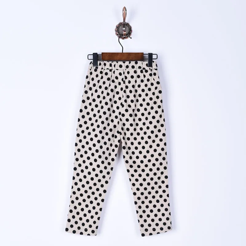 Весенне-осенние женские штаны в горошек для девочек г. Узкие брюки повседневные осенние брюки для девочек в Корейском стиле Tc233