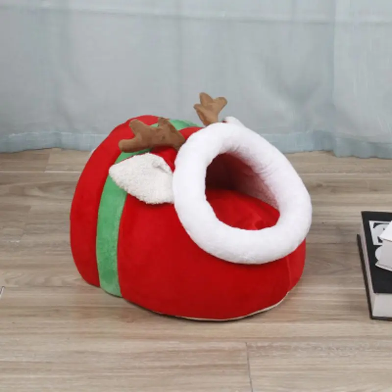 

Pet Cat House Puppy Dog Warm Bed Cozy Kitten Cave Kennel Nest Dog Cat Tent Cave House With Removable Cushion Pad #h