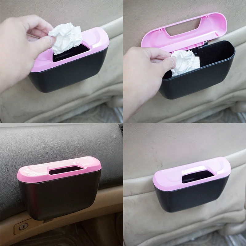 Universal Travel Auto Car Trash Can Bin Bag Rubbish Garbage Holder Tool Mini Nets Stowing Car Accessories Auto Accessorie