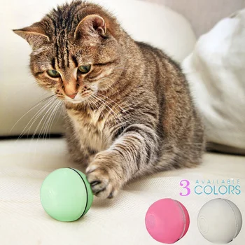 

Cat Toy Smart Interactive Pet Toys USB Rechargeable Led Light 360 Degree Self Rotating Ball Cats Toy Motion Activated Pet Ball