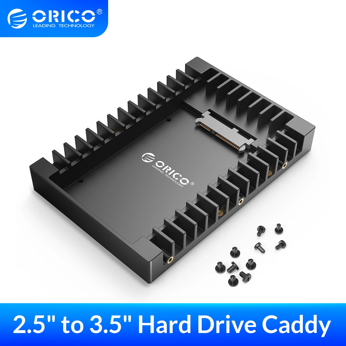 ORICO Hard Drive Caddy 2.5 to 3.5 Support SATA 3.0 To USB 3.0 6Gbps Support 7 / 9.5 /12.5mm 2.5 inch SATA HDDs and SSDs (1125SS)