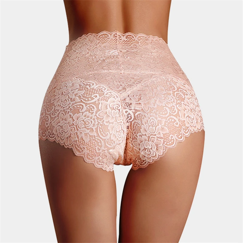 Women Sexy Floral Lace Panties Underwear Briefs High Waist Panties Super Thin Hollow Ladies Breathable Boxer Shorts