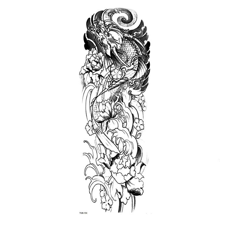 Dragon King Flies On Cloud Full Arm Waterproof Temporary Tattoos Men Glitter Tattoo Sleeves Temporary Tatoo Fake Tattoo Stickers Temporary Tattoos Aliexpress