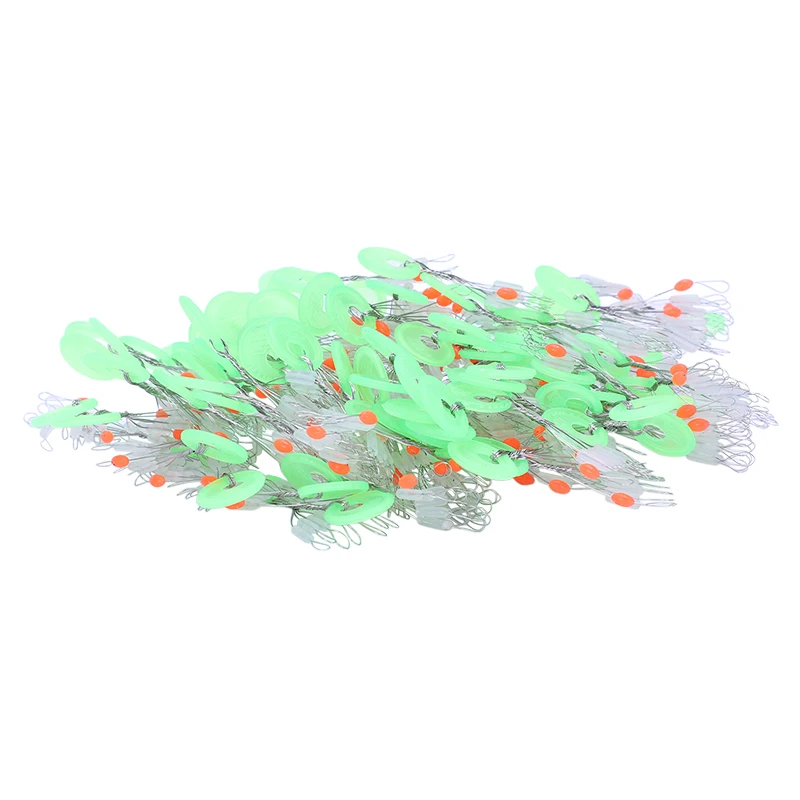 

800 Pcs/100 Groups Fishing Bobber Stopper 8 In 1 Transparent Rubber Cylindrical Float Space Bead Connector Fishing Gear