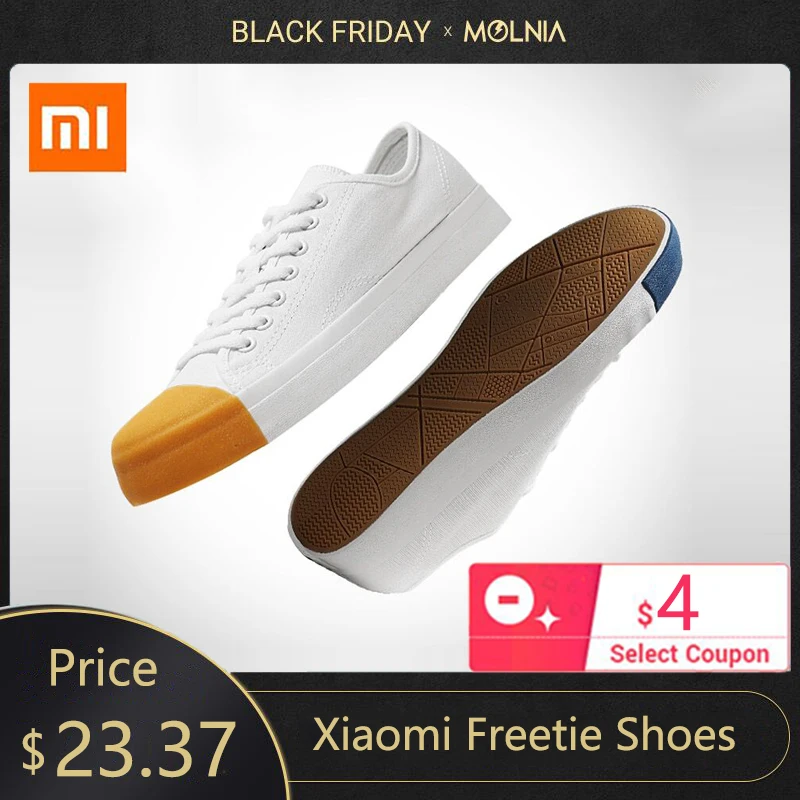 Xiaomi Mijia Youpin Freetie/парусиновая обувь; популярные классические маленькие белые туфли; 3 цвета; Спортивные Повседневные кроссовки для модных мальчиков
